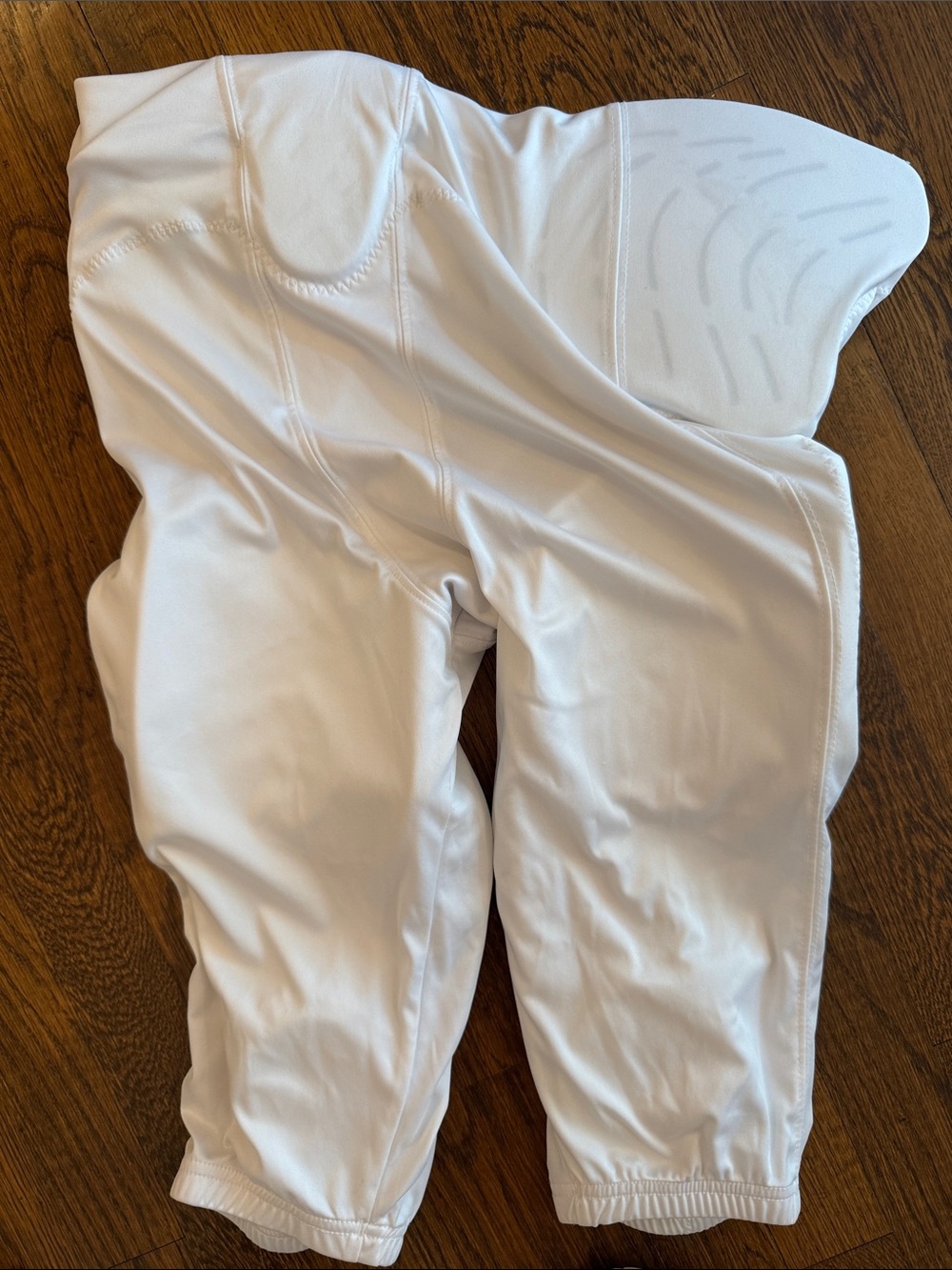 Nike White Kids Padded Football Pants with Black Swoosh - Picture 3 of 3